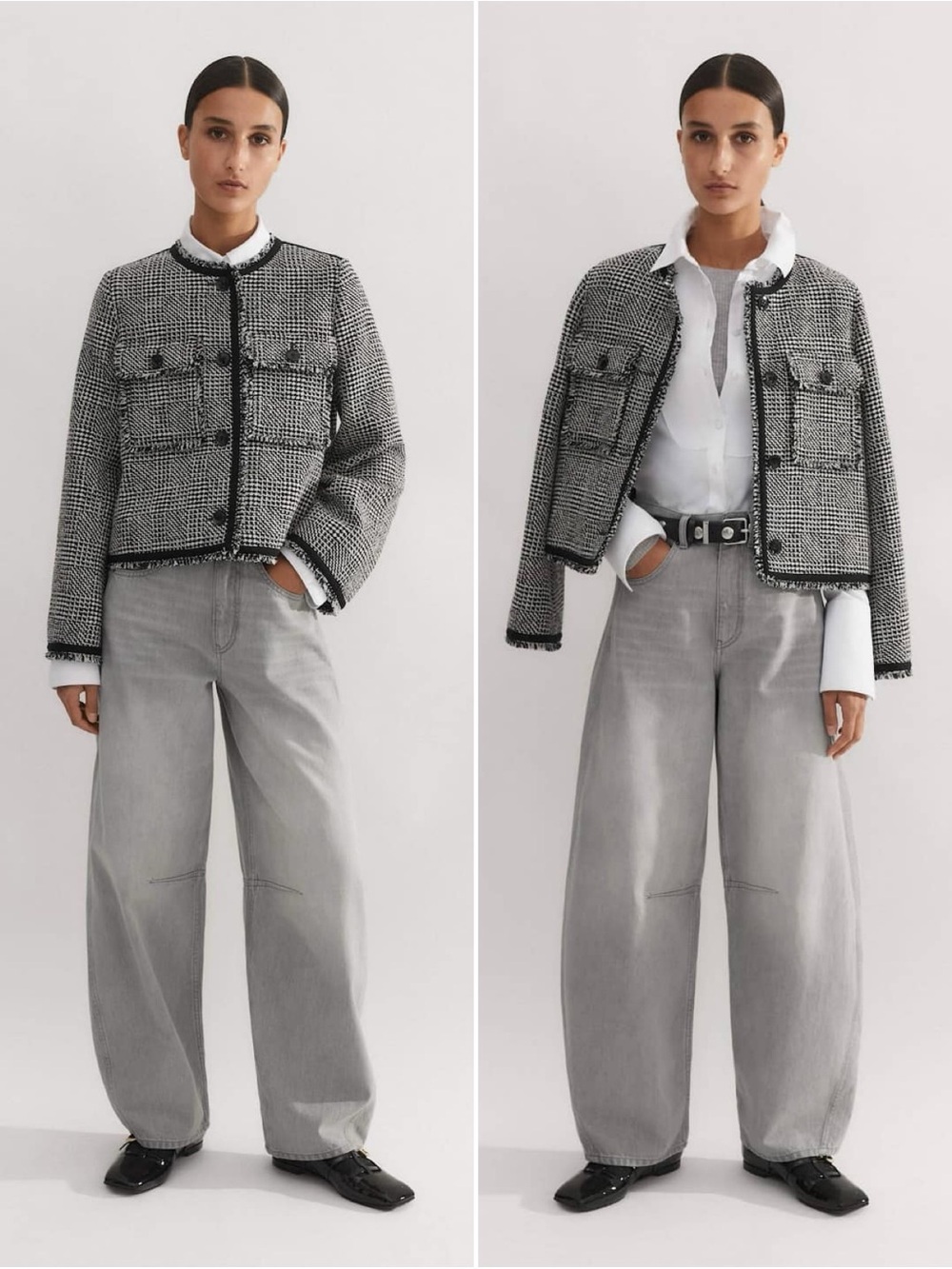ME+EM Textured Swing Jacket Cotton Wool Blend Size 2 NWT